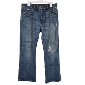 Vintage Gap Jeans Men's 32/30 Loose Boot Fit Destructed Scoured Stone Casual